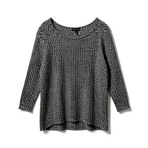 Ralph Lauren Black and Gray Knit Sweater XL